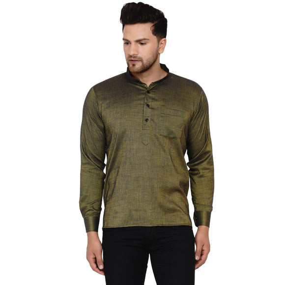 Veera Paridhaan Men's Rayon Full Sleeve Short kurta