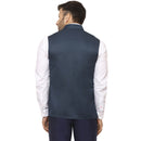 Veera Paridhaan Plain Chinese Collar Sleeveless Cotton Poly Nehru Jacket-46