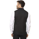 Veera Paridhaan Plain Chinese Collar Sleeveless Cotton Poly Nehru Jacket-53