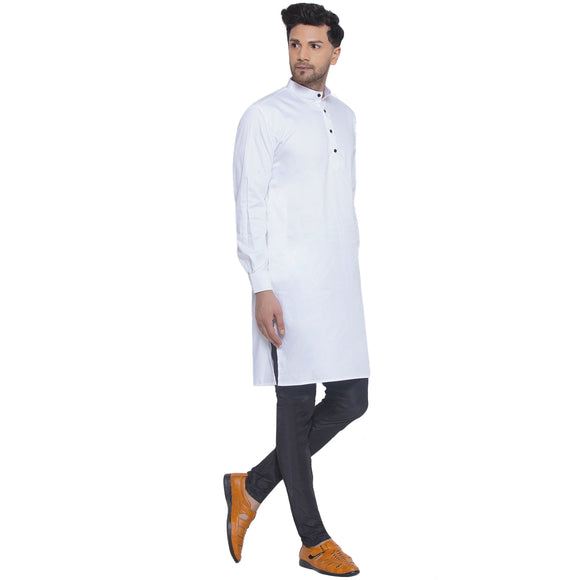 Veera Paridhaan Solid Cotton Long Kurta for Men