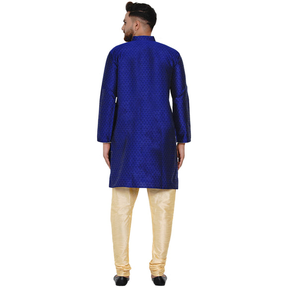 Veera Paridhaan Men's Ethnic Jacquard Full Sleeve Printed Long kurta Set
