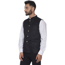 Veera Paridhaan Solid  Suede Velvet  Nehru Jacket-6