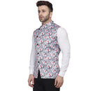Veera Paridhaan Satin Print Grey Nehru Jacket-2