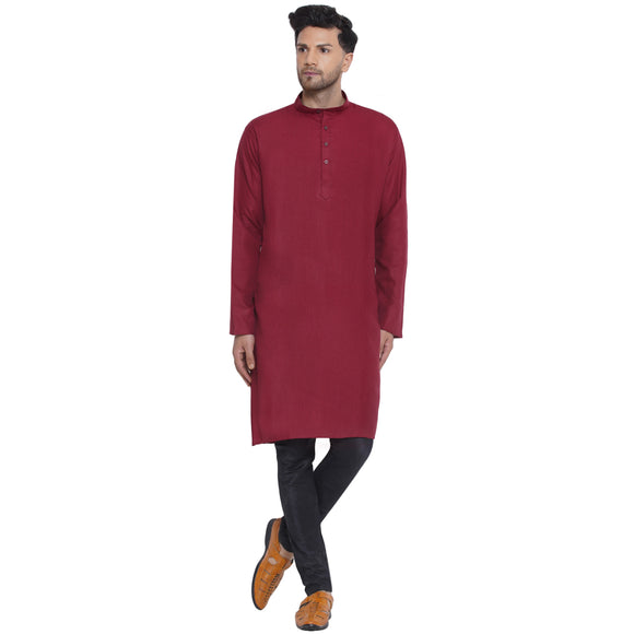 Veera Paridhaan Solid Cotton Long Kurta for Men