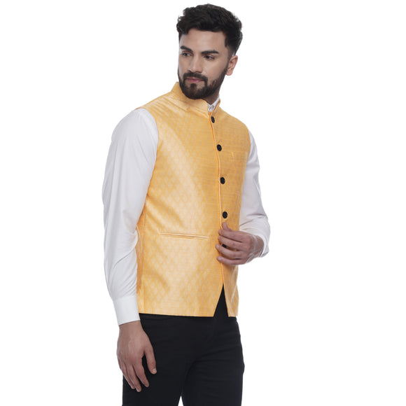 Veera Paridhaan  Jacquard Printed  Silk Nehru Jacket