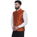 Veera Paridhaan  Jacquard Printed  Silk Nehru Jacket-45