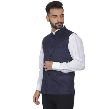Veera Paridhaan Solid  Suede Velvet  Nehru Jacket - 0