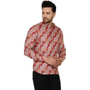 Veera Paridhaan Men's Cotton Printed Full Sleeve Short kurta-27