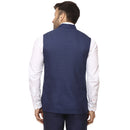 Veera Paridhaan Plain Chinese Collar Sleeveless Cotton Poly Nehru Jacket-52