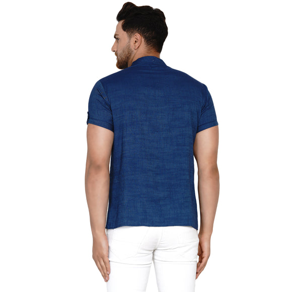 Veera Paridhaan Men's Rayon Half Sleeve Short kurta