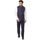Veera Paridhaan Checkered Chinese Collar Sleeveless Cotton Poly  Nehru Jacket-10