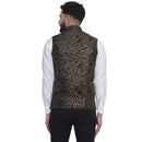 Veera Paridhaan  Jacquard Printed  Silk Nehru Jacket-100