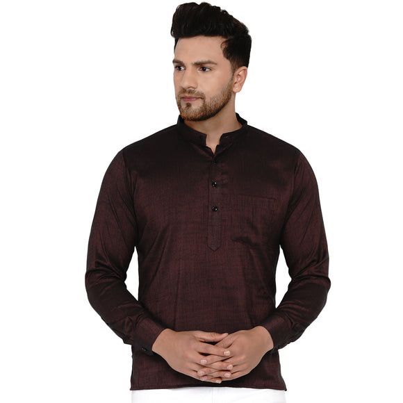 Veera Paridhaan Men's Rayon Full Sleeve Short kurta