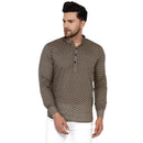 Veera Paridhaan Men's Cotton Sanganeri Printed Full Sleeve Short kurta-8