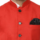 Veera Paridhaan Plain Chinese Collar Sleeveless Cotton Poly Nehru Jacket-76