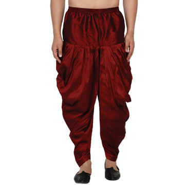 Veera Paridhan Ethnic Solid Maroon Dhoti for Men