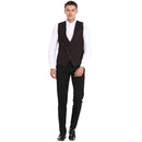 Veera Paridhaan Black Striped Cotton Poly Waistcoat-6
