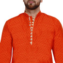 Veera Paridhaan Men's Ethnic Jacquard Full Sleeve Printed Long kurta Set-47