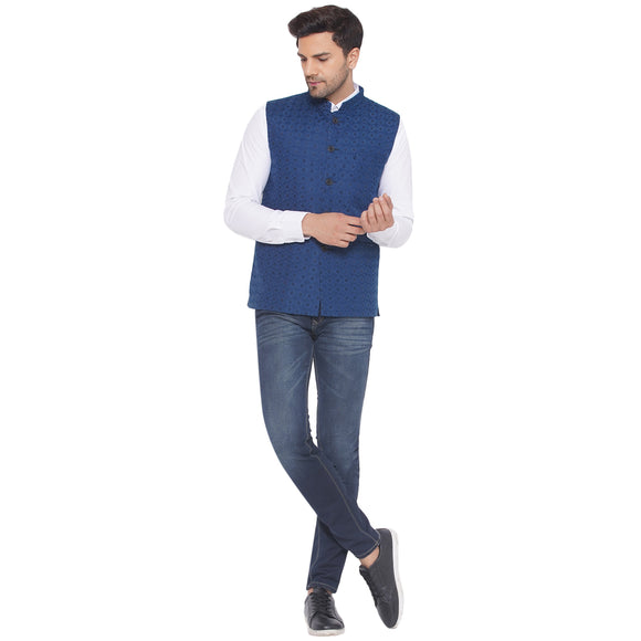 Veera Paridhaan Rayon Sequence Nehru Jacket for Men