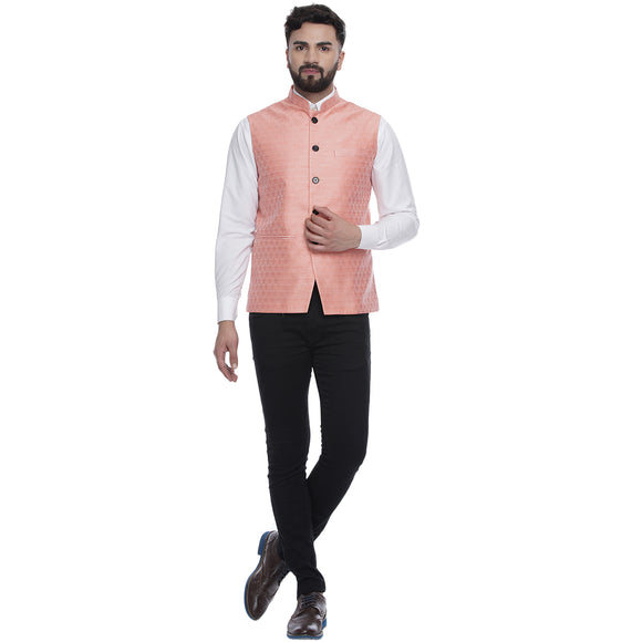 Veera Paridhaan  Jacquard Printed  Silk Nehru Jacket