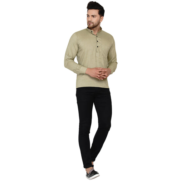 Veera Paridhaan Men's Rayon Full Sleeve Short kurta