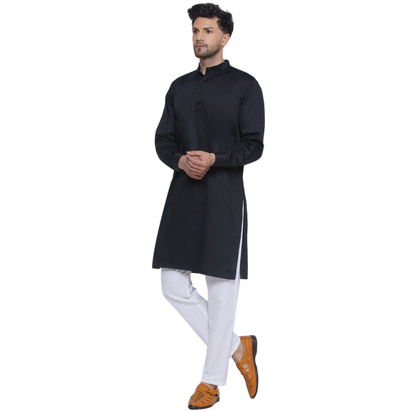 Veera Paridhaan Solid Cotton Long Kurta for Men