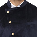 Veera Paridhaan Plain Chinese Collar Sleeveless Velvet Nehru Jacket-21