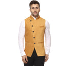 Veera Paridhaan Plain Chinese Collar Sleeveless Velvet Slub Nehru Jacket-1