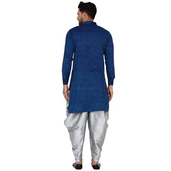Veera Paridhaan Men's Rayon Side Pattern Full Sleeve long Straight kurta