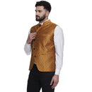 Veera Paridhaan  Jacquard Printed  Silk Nehru Jacket-60