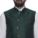 Veera Paridhaan  Jacquard Printed  Silk Nehru Jacket-69