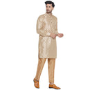 Veera Paridhaan Printed Jacquard Long Kurta for Men-12