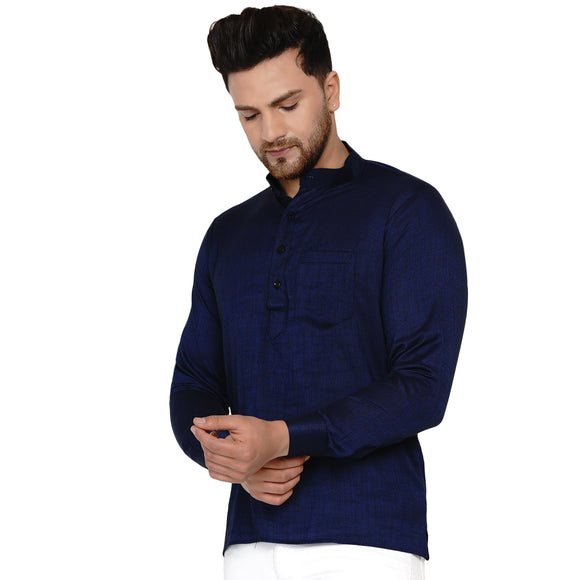 Veera Paridhaan Men's Rayon Full Sleeve Short kurta