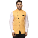 Veera Paridhaan Plain Chinese Collar Sleeveless Cotton Poly Nehru Jacket-14