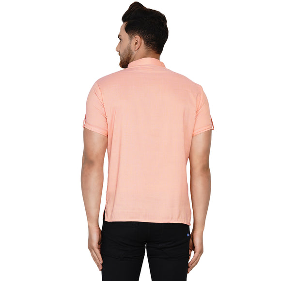 Veera Paridhaan Men's Rayon Half Sleeve Short kurta