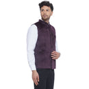 Veera Paridhaan Velvet Solid Nehru Jacket for Men-4