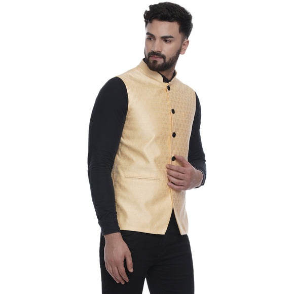 Veera Paridhaan  Jacquard Printed  Silk Nehru Jacket