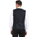 Veera Paridhaan Black Striped Cotton Poly Waistcoat-14