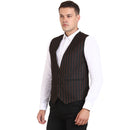 Veera Paridhaan Black Striped Cotton Poly Waistcoat-7
