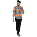 Veera Paridhaan Men's Cotton Printed Full Sleeve Short kurta-65