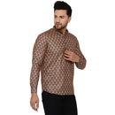 Veera Paridhaan Men's Cotton Printed Full Sleeve Short kurta-17