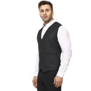 Veera Paridhaan Striped Round Neck Sleeveless Cotton Poly Waist Coat-5