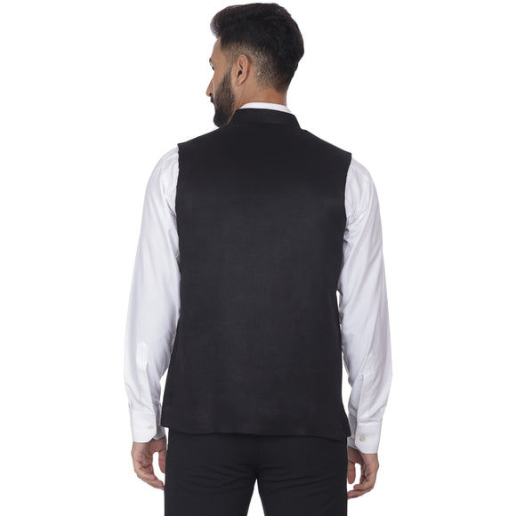 Veera Paridhaan Solid  Suede Velvet  Nehru Jacket