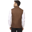 Veera Paridhaan Plain Chinese Collar Sleeveless Cotton Poly Nehru Jacket-54